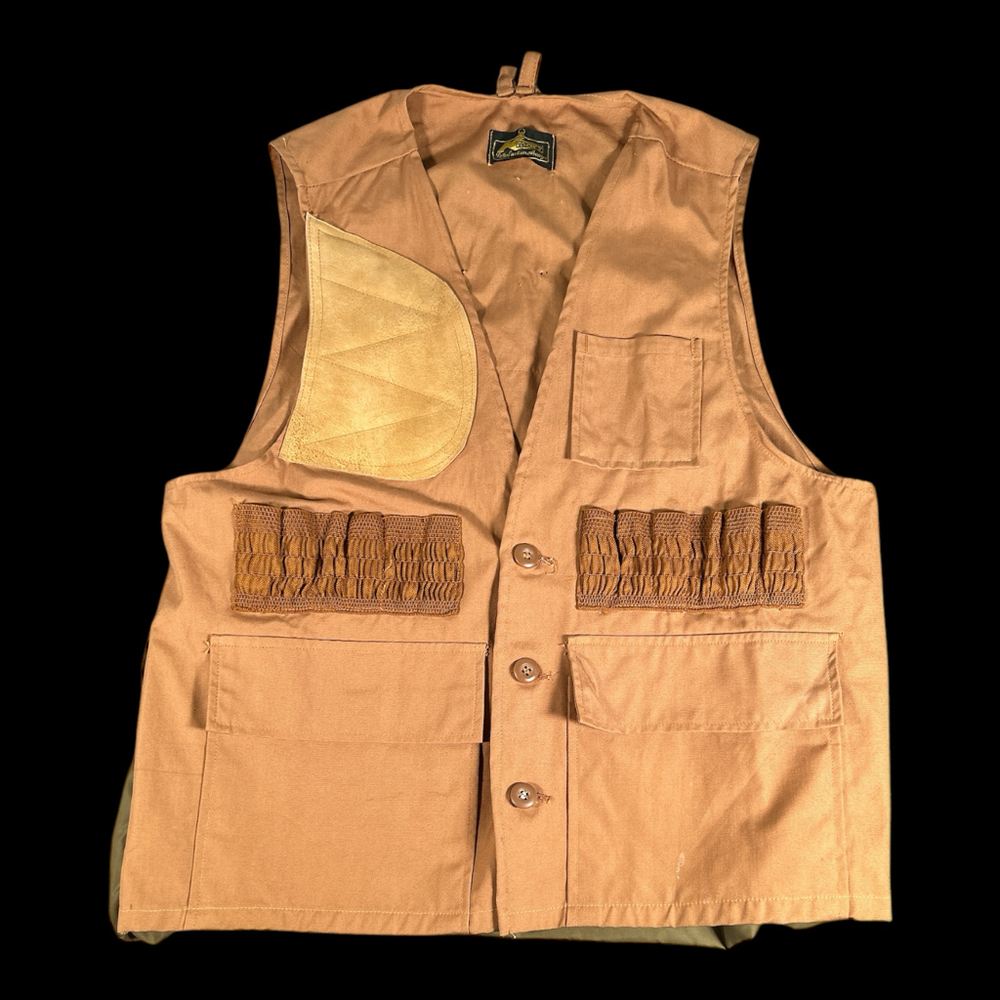 VTG K-Mart Brown Shooting Vest Sz 40 Chest x 25 Length